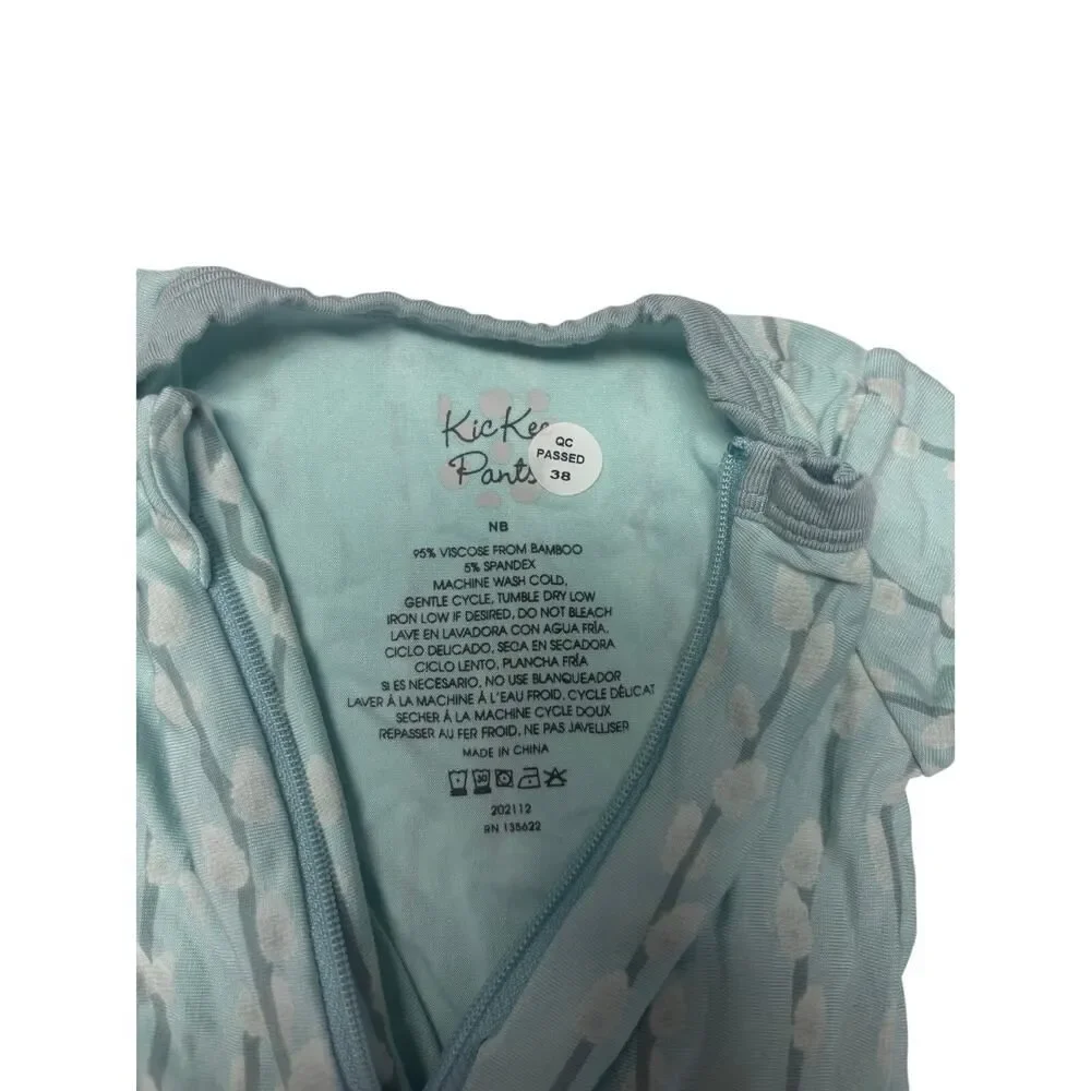 KicKee Pants blue onesie size newborn NWT